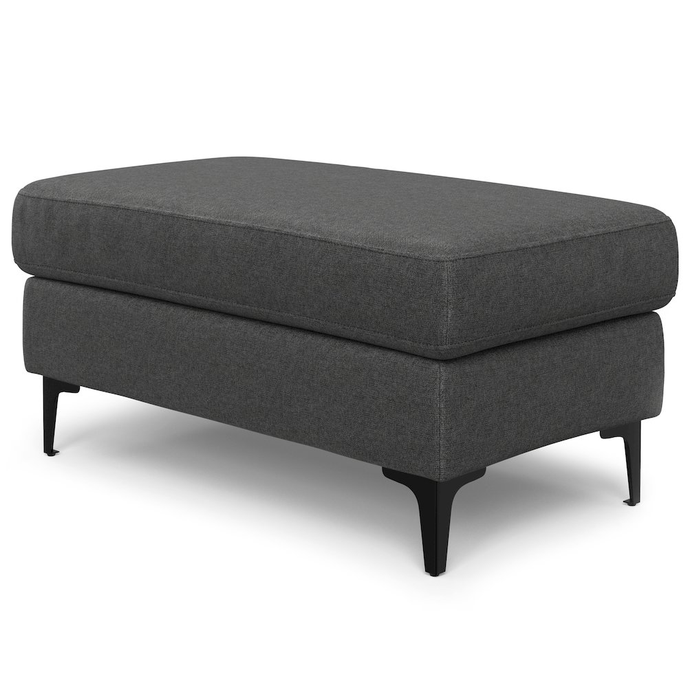 Ava Ottoman In Tightly Woven Performance Fabric. Picture 3