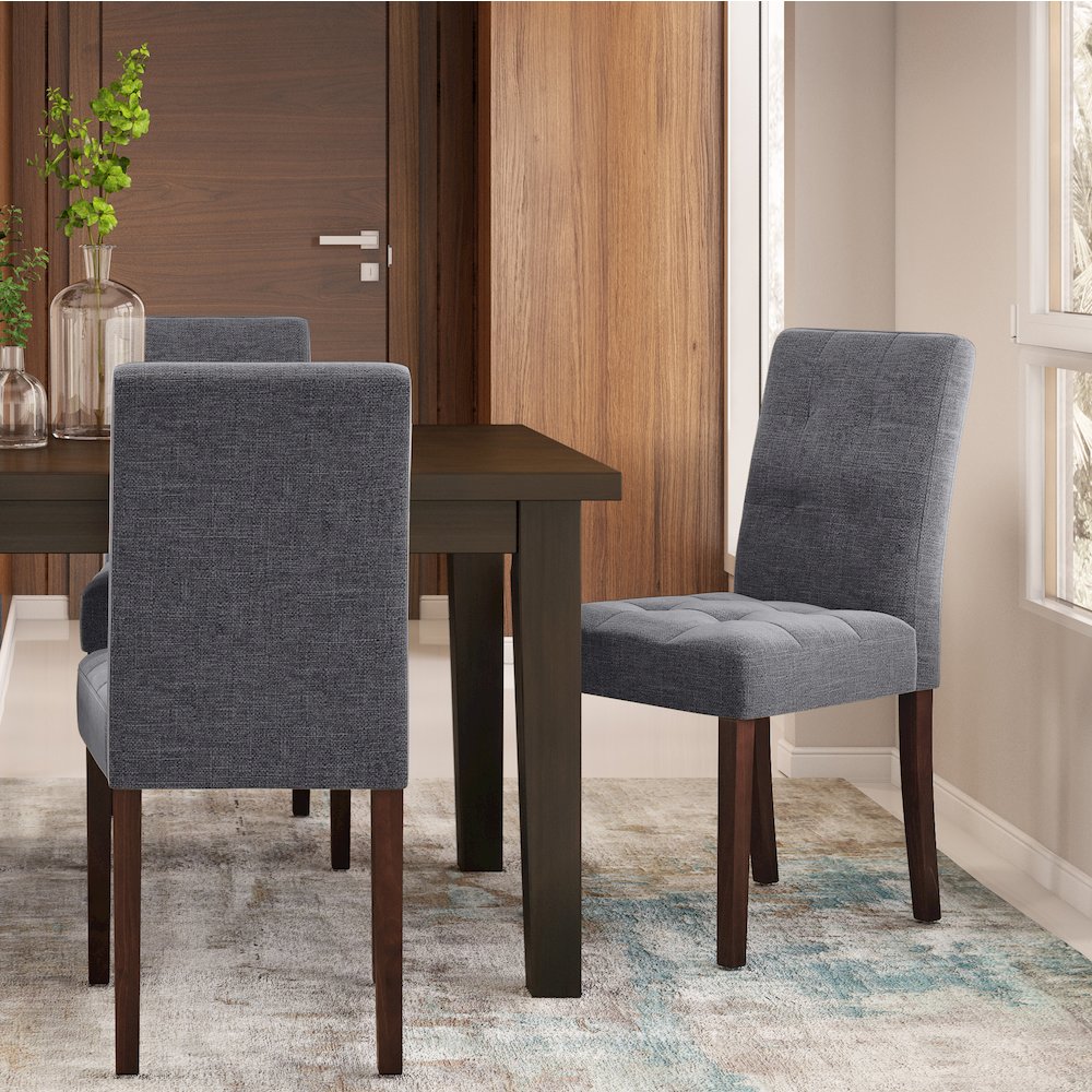 Andover Solid Wood Parson Dining Chair (Set Of 2) In Slate Grey. Picture 5