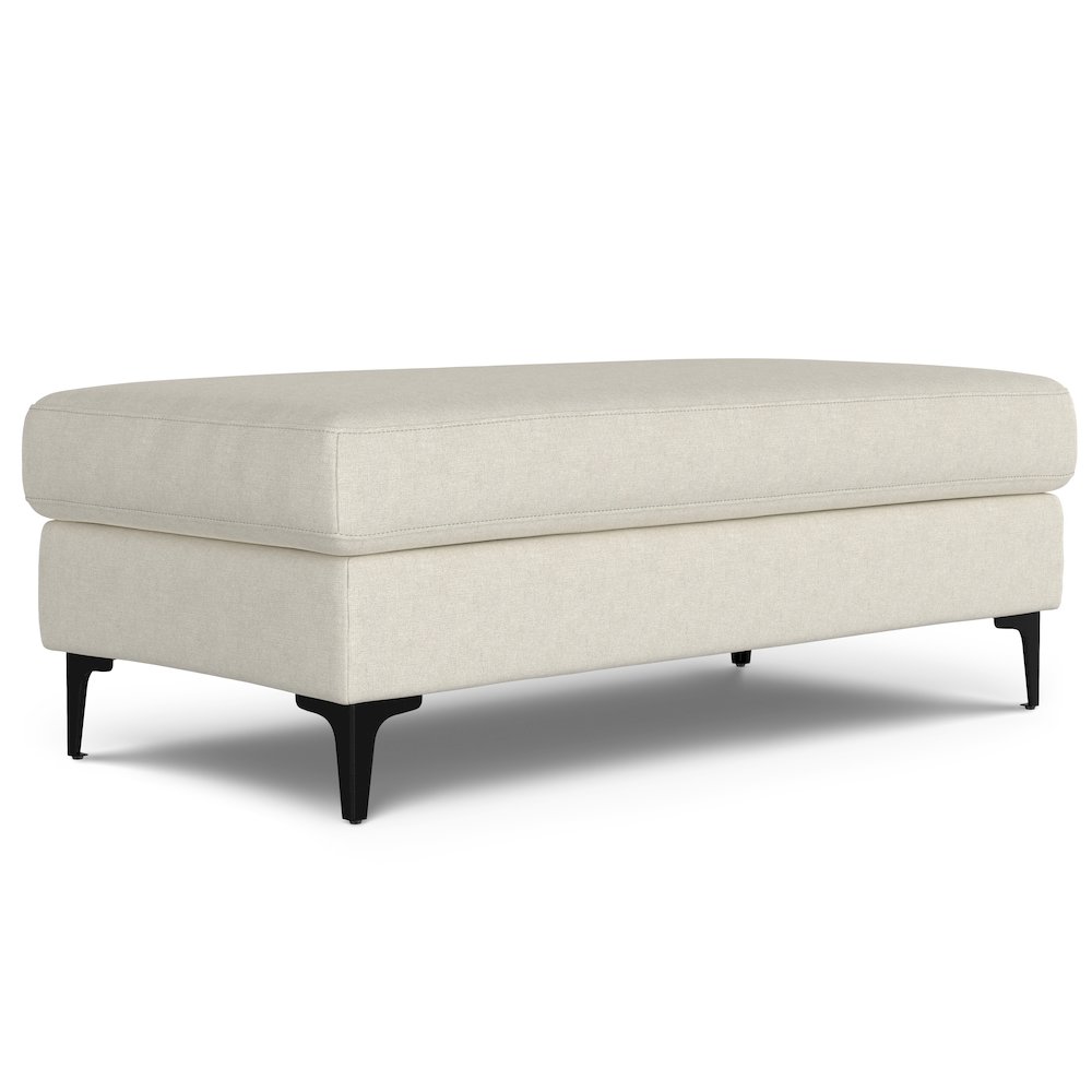 Ava Large Rectangular Ottoman In Tightly Woven Performance Fabric. Picture 1