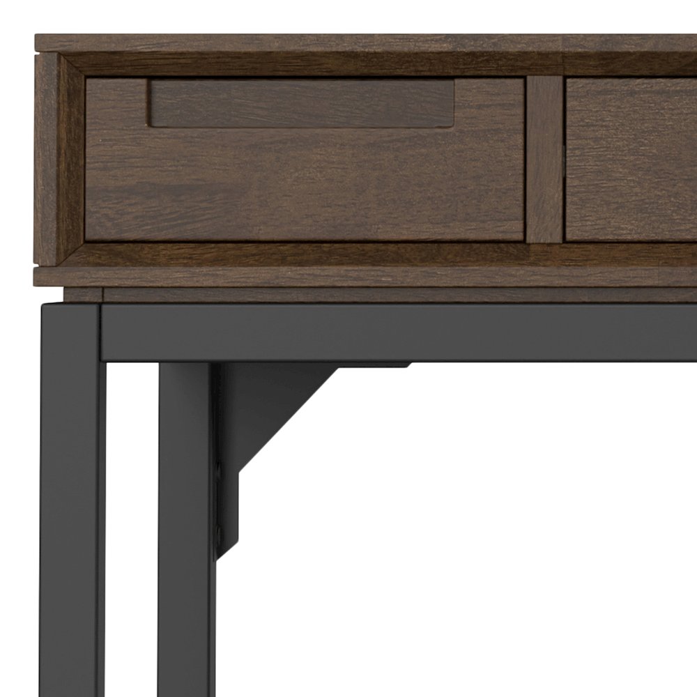 Banting SOLID HARDWOOD Mid Century Small Desk in Walnut Brown. Picture 10