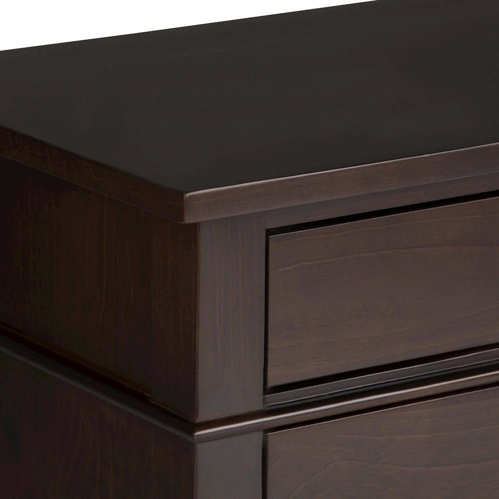 24 inch Solid Wood Transitional Bedside Table in Tobacco Brown (Set of 2). Picture 3