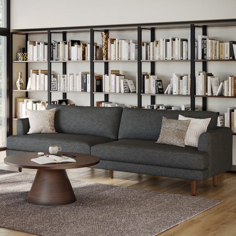 Livingston 90-Inch Sofa In Woven-Blend Fabric. Picture 5