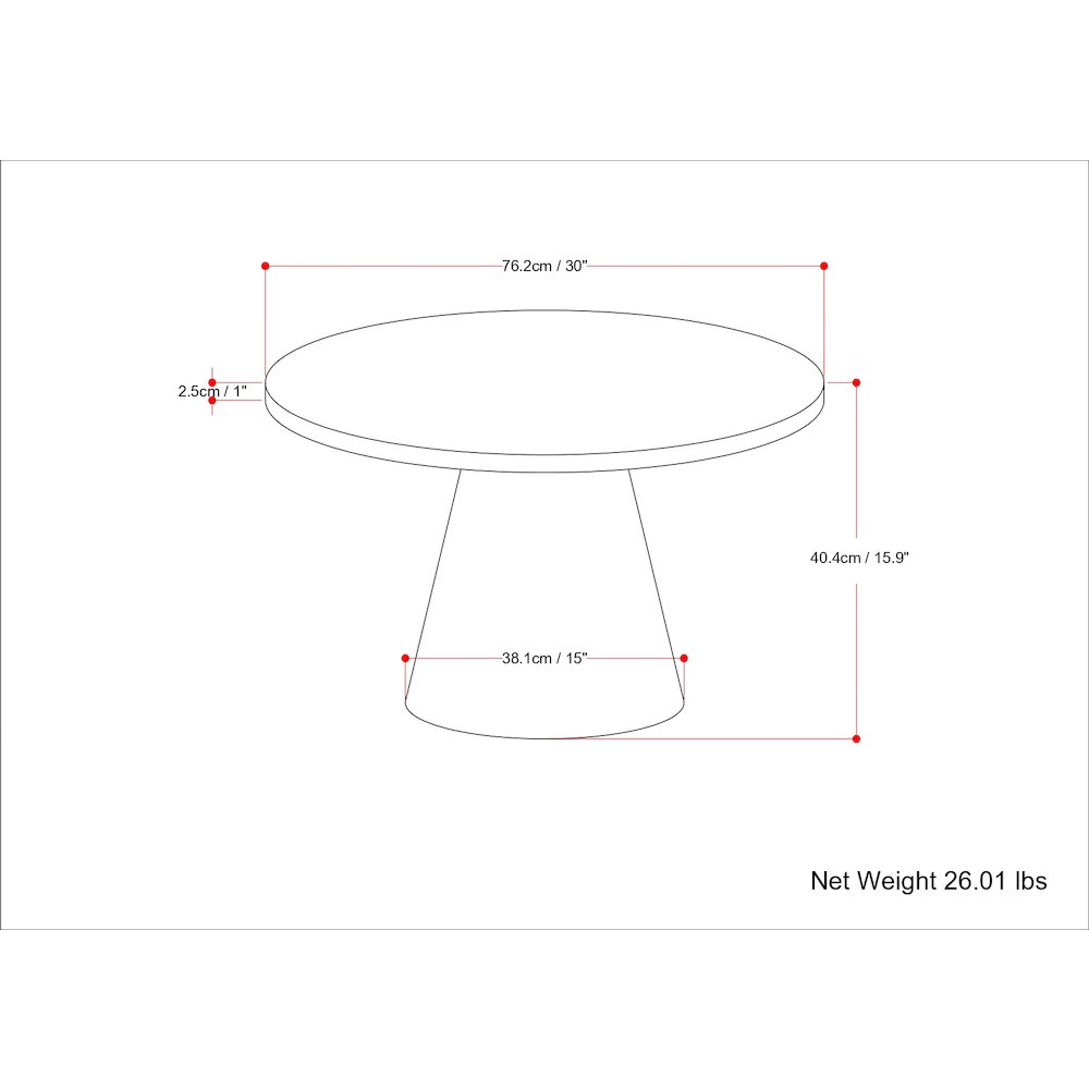 Winnie Solid Acacia Wood Round Coffee Table In Walnut. Picture 6