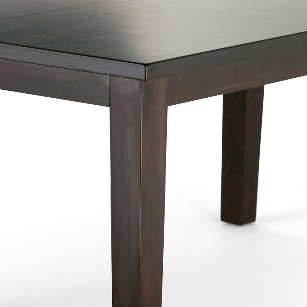 Eastwood Solid Hardwood Rectangle Dining Table In Java Brown. Picture 3