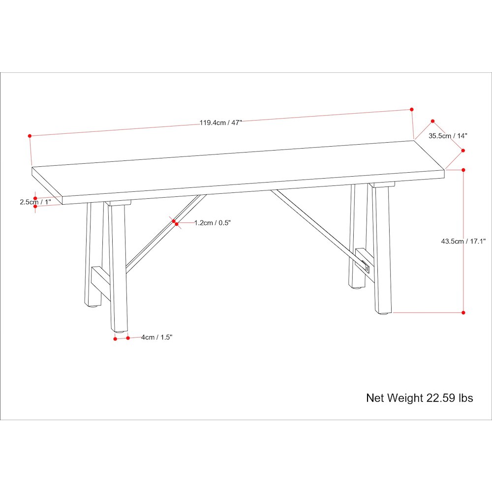 Harvey Solid Mango Wood Bench In Natural. Picture 6