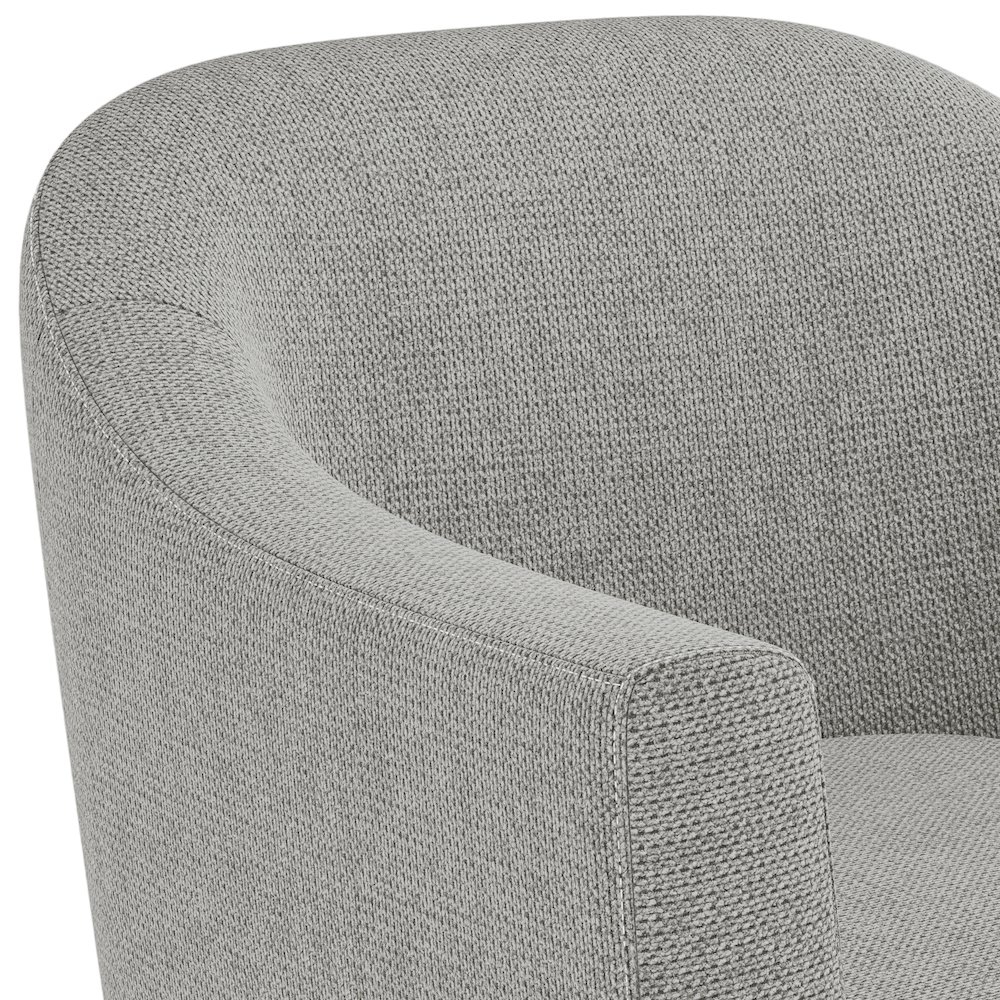 Thorne Accent Chair In Classic Grey Linen Look Fabric. Picture 2