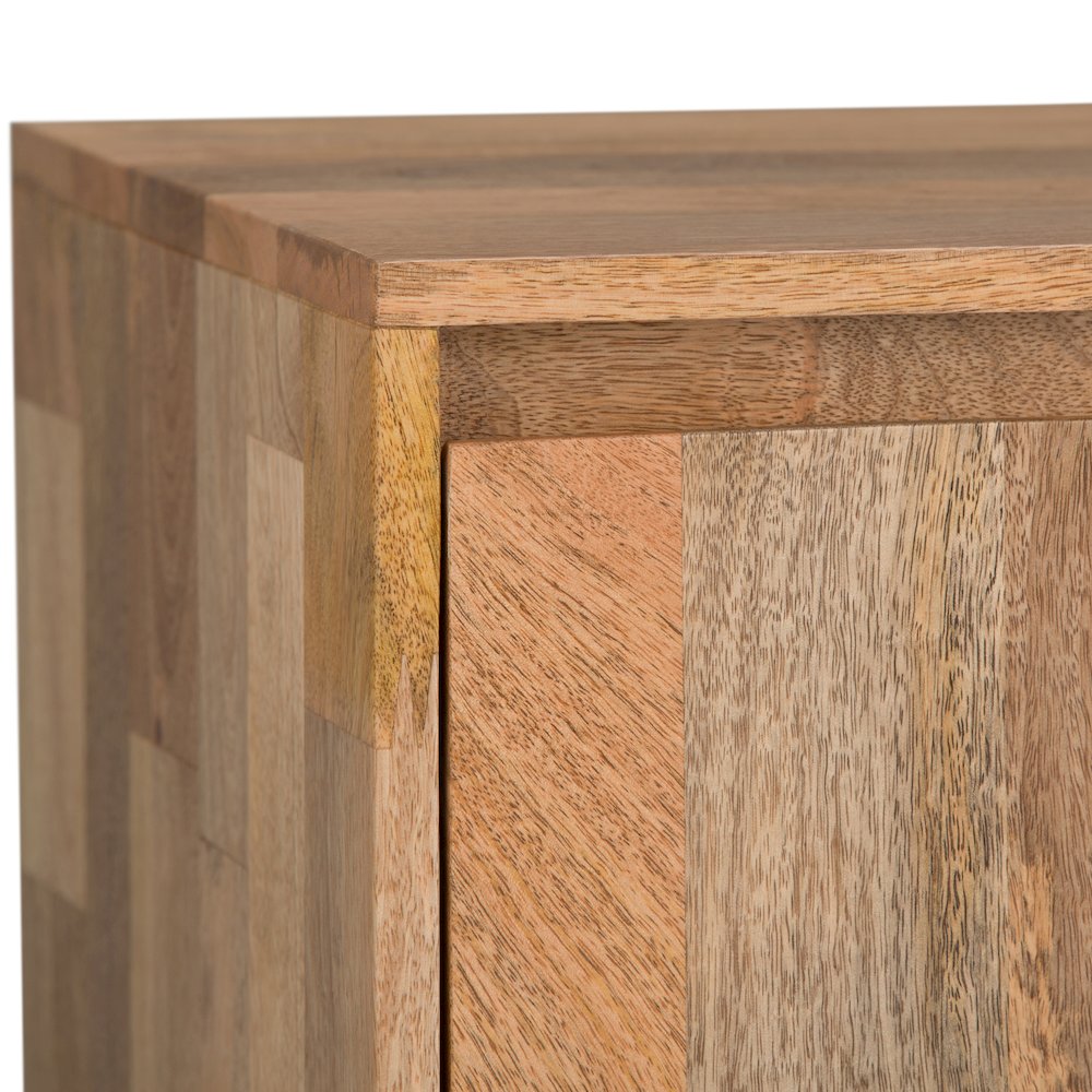 Hunter Solid Mango Wood Tv Media Stand In Natural For Tvs Up To 65 Inches. Picture 4