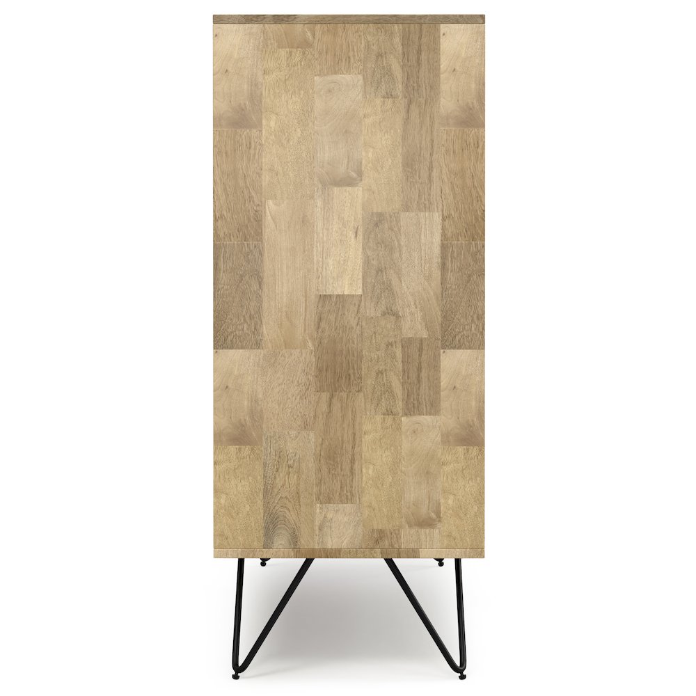 Hunter Solid Mango Wood Medium Storage Cabinet In Natural. Picture 2