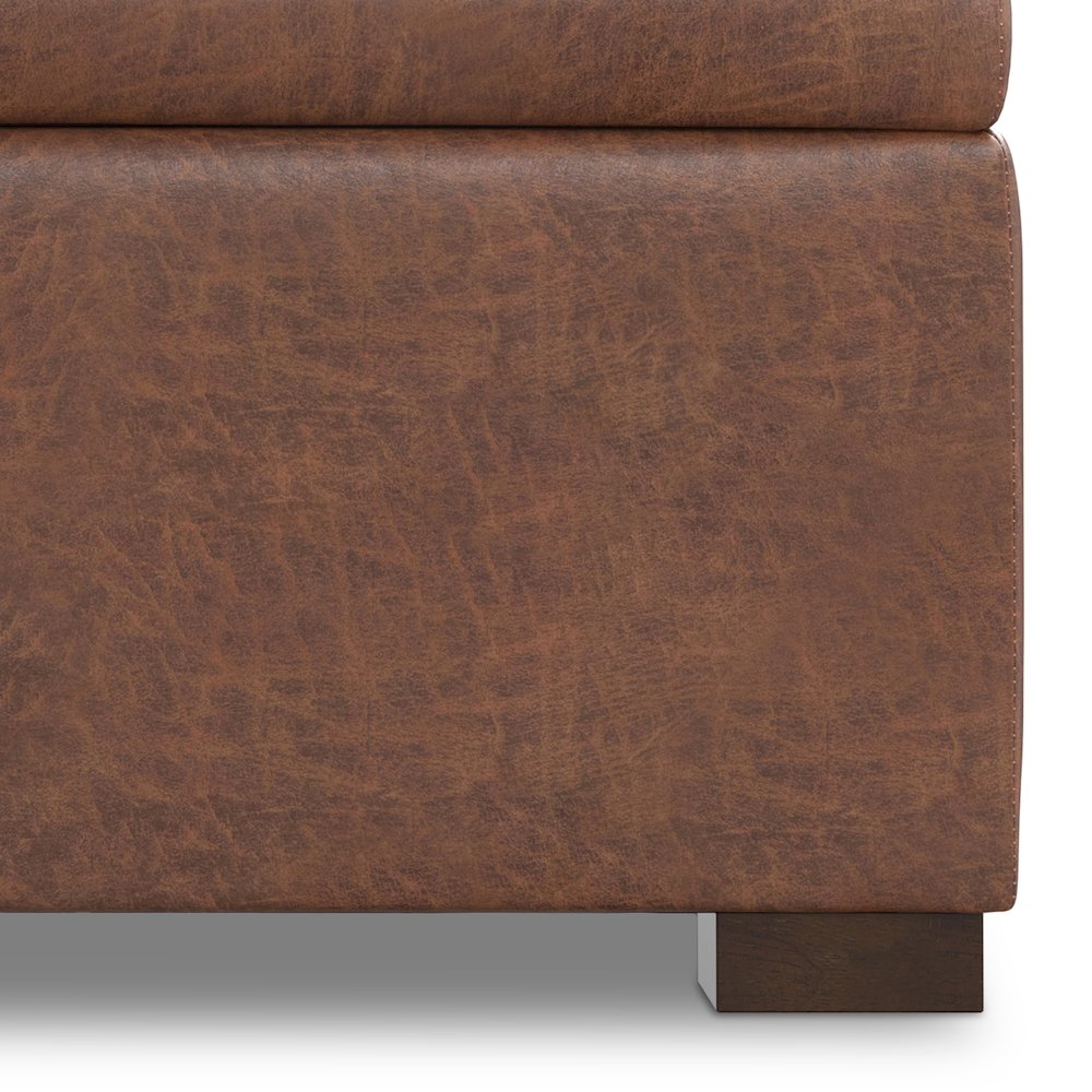 36 inch Wide Contemporary Square Square Coffee Table Storage Ottoman. Picture 6