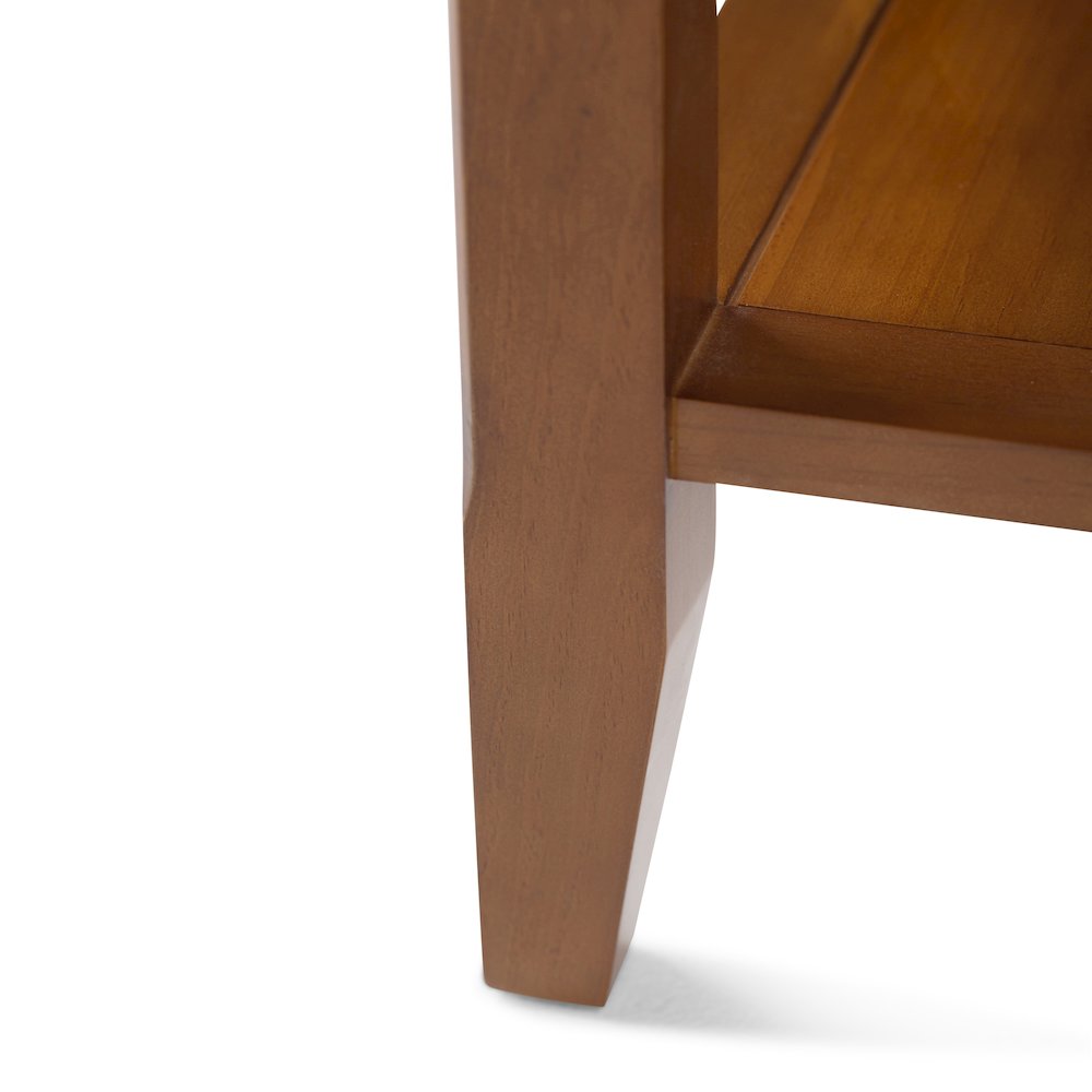 19 inch Transitional Narrow Side Table in Light Golden Brown (Set of 2). Picture 3