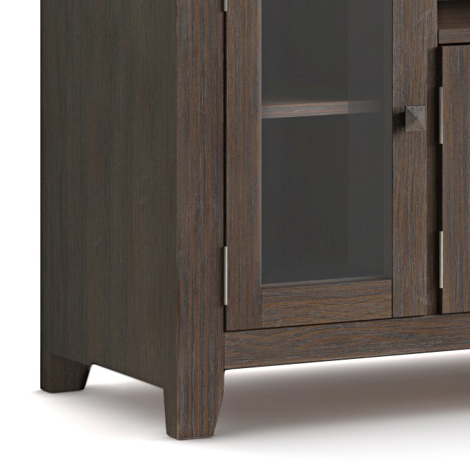 72 Inch Wide Tv Media Stand In Farmhouse Brown For Tvs Up To 80 Inches. Picture 4