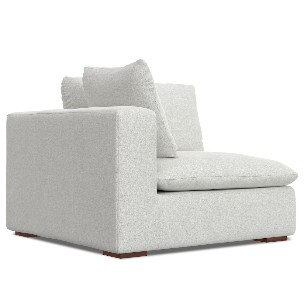 Jasmine Left-Arm Sofa Module In Velvety Chenille Performance Fabric. Picture 2