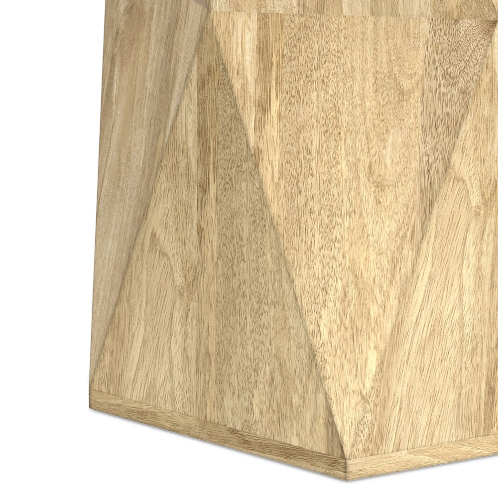 Mckinley 16 inch Wide Solid Wood Contemporary End Table in Natural, Assembled. Picture 5