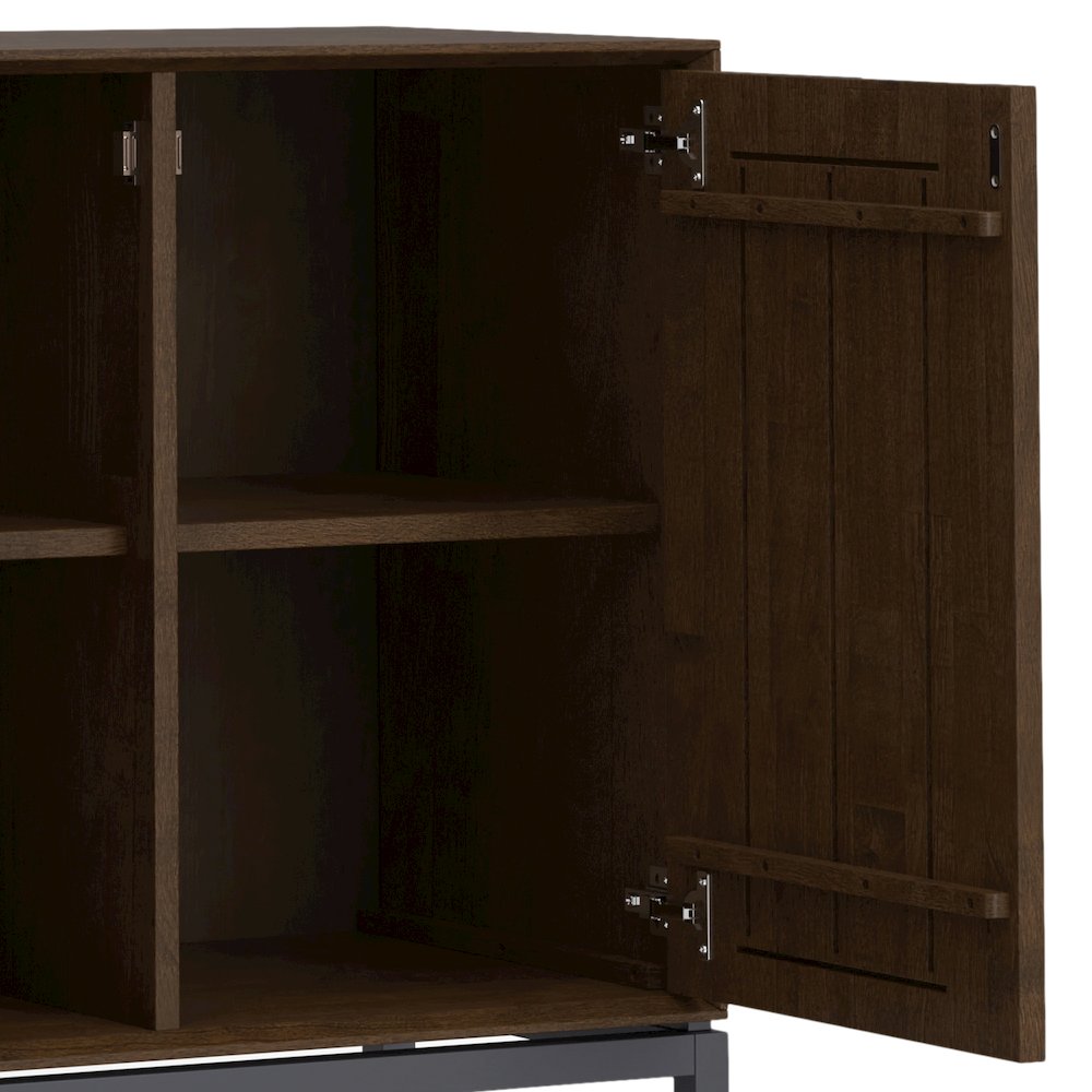 Banting Solid Hardwood 4 Door Sideboard Buffet In Walnut Brown. Picture 4