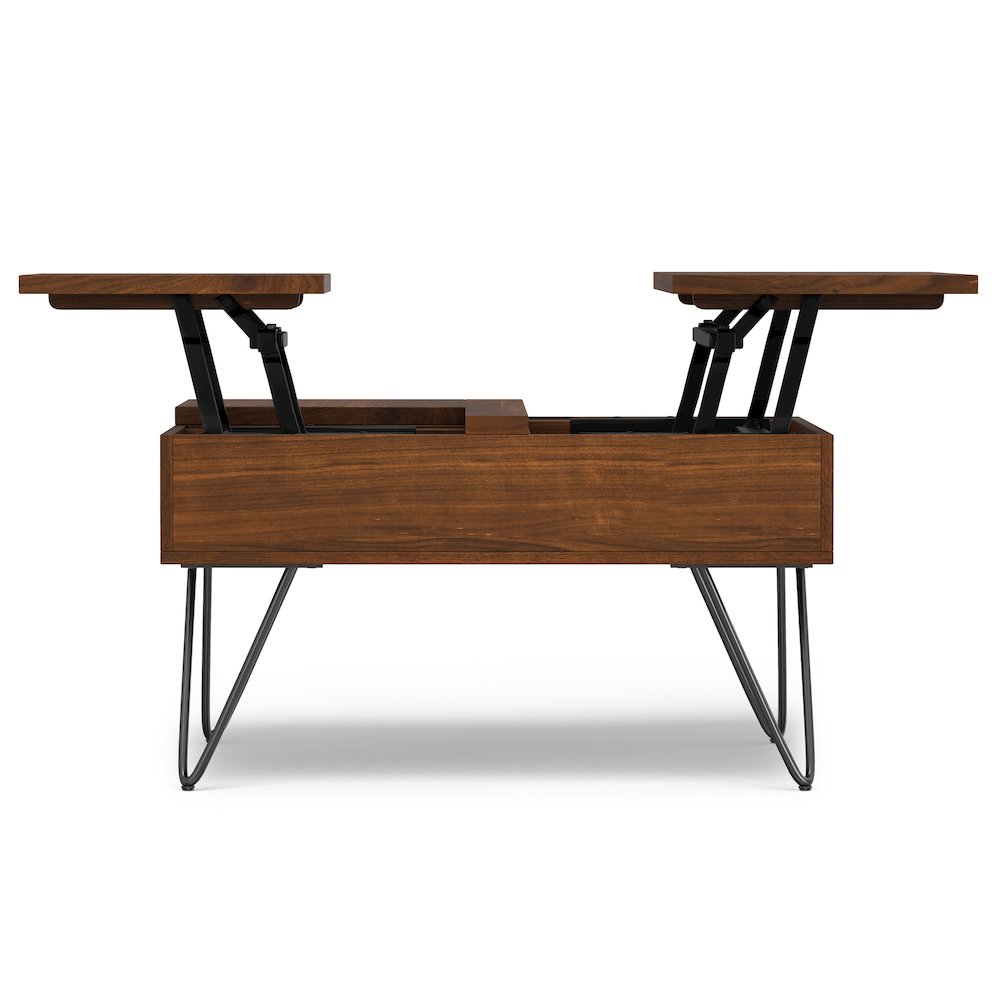 Hunter Lift Top Square Coffee Table In Walnut. Picture 4