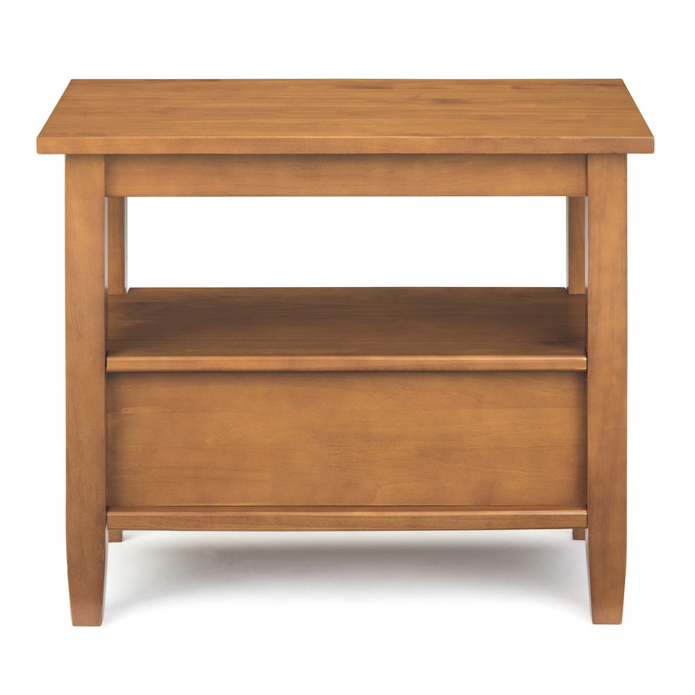 14 inch Transitional Narrow End Table in Light Golden Brown (Set of 2). Picture 2