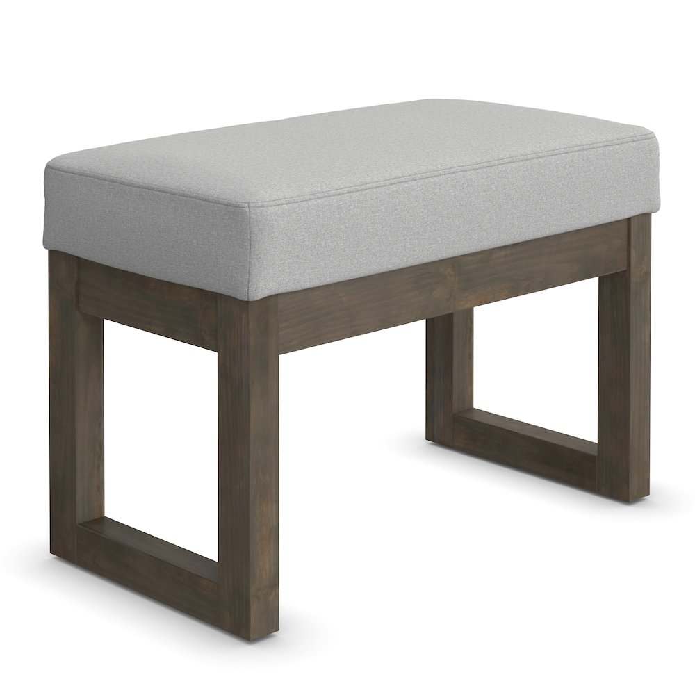 Milltown 27 inch Wide Solid Wood Contemporary Footstool Small Ottoman Bench. Picture 1