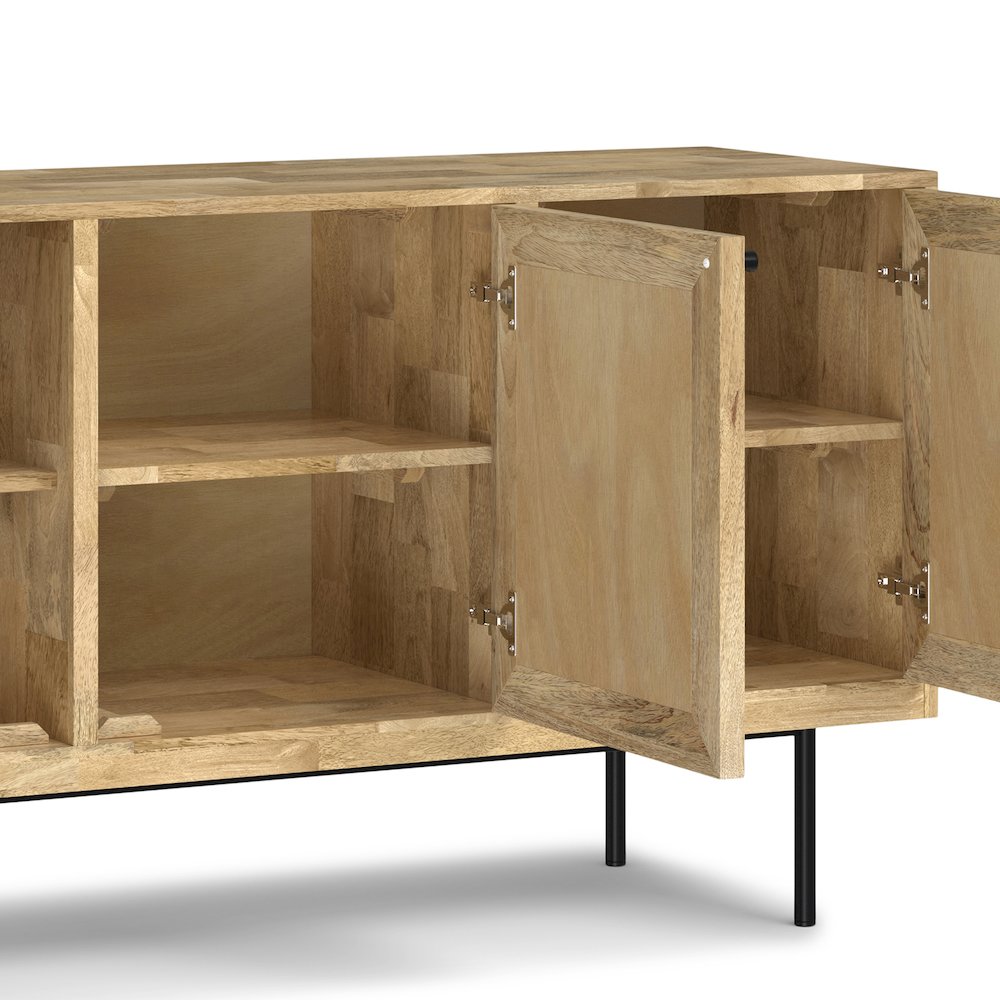 Reeves Solid Mango Wood Sideboard Buffet In Natural. Picture 4