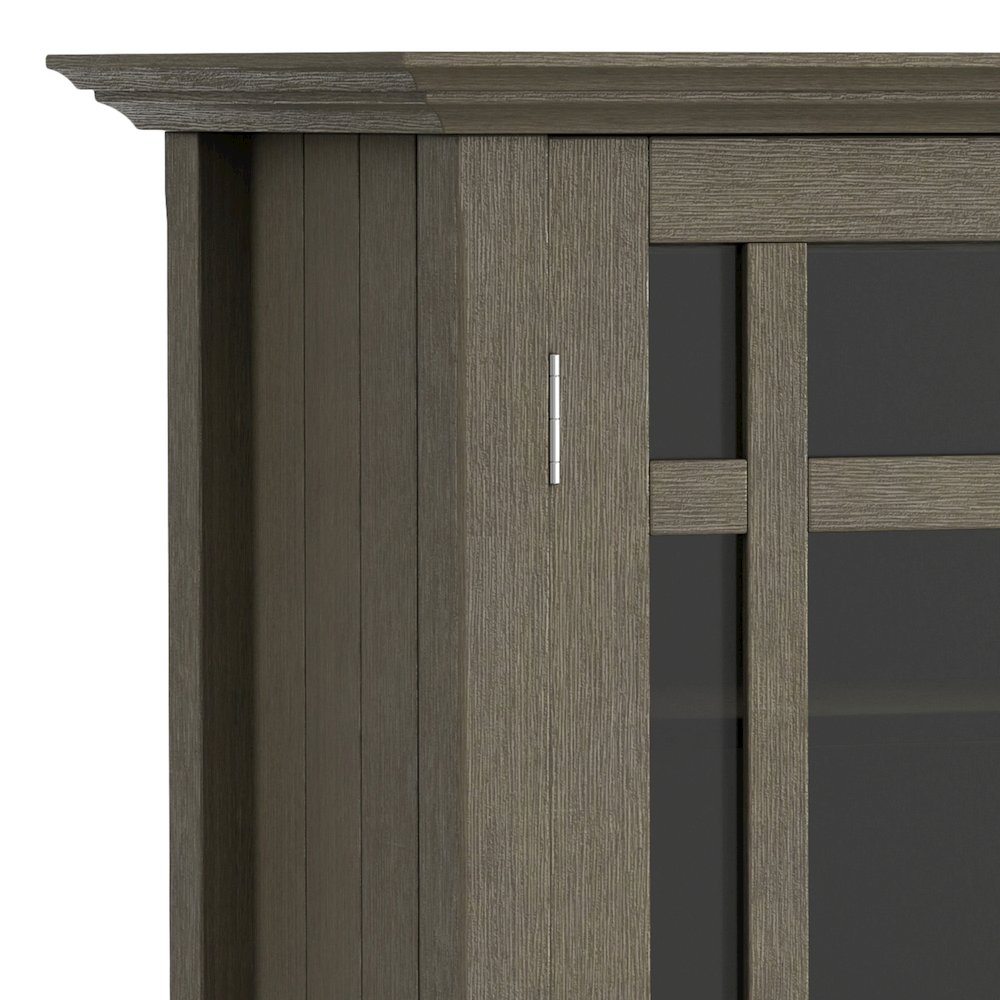 Bedford Solid Wood Medium Storage Cabinet In Farmhouse Grey. Picture 2