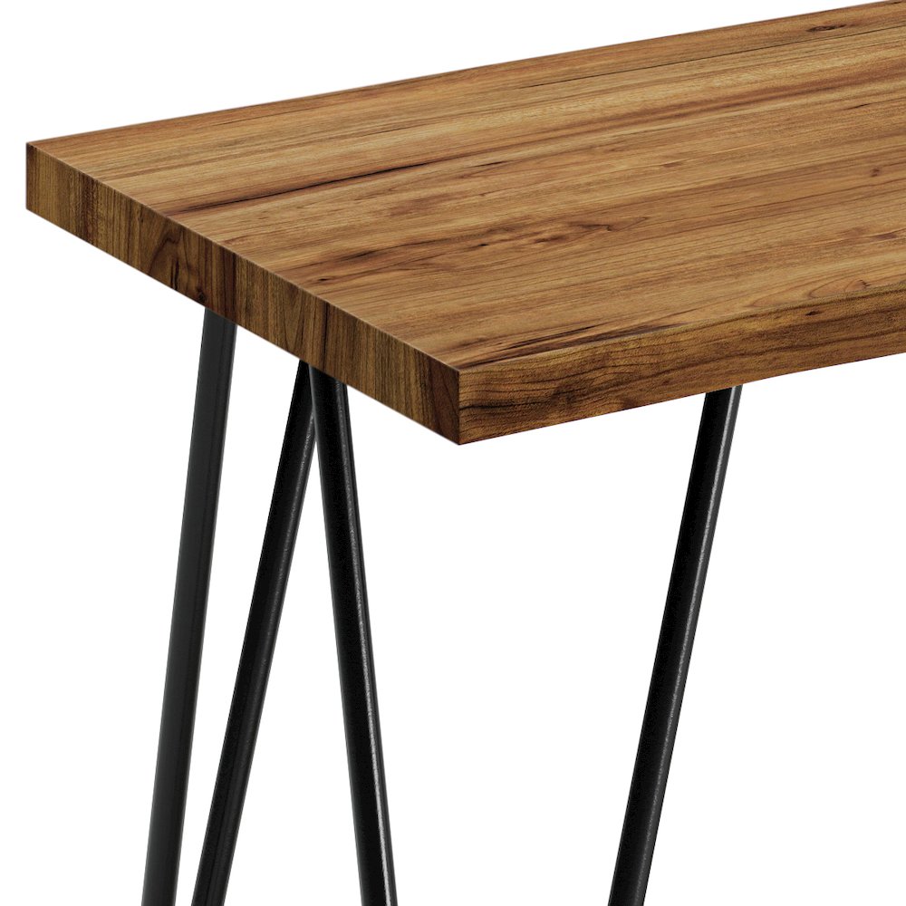 Colton Solid Mango Wood Bench In Natural. Picture 2