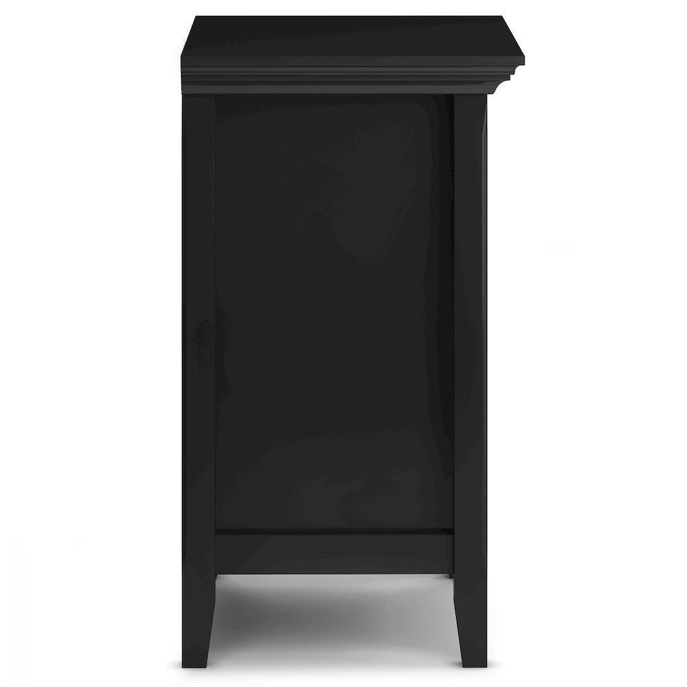 Amherst 24 inch Solid Wood Traditional Bedside Table in Black (Set of 2). Picture 2