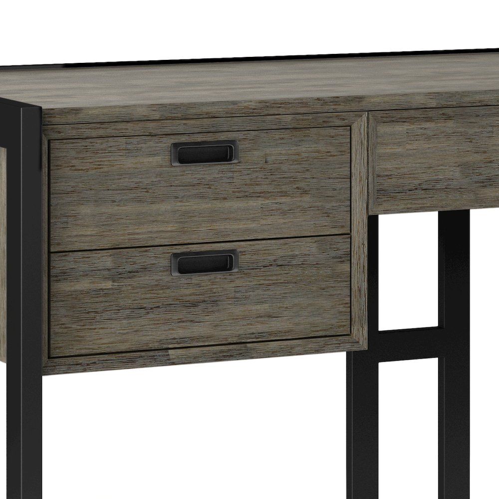 Hampden SOLID ACACIA WOOD Desk in Weathered Grey. Picture 5