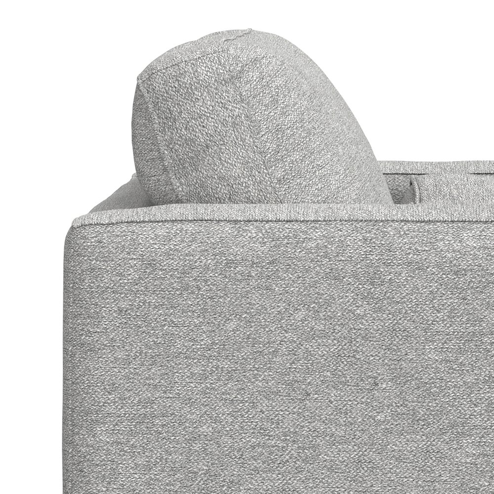 42 inch Wide Mid-Century Modern Arm Chair in Mist Grey Performance Fabric. Picture 5