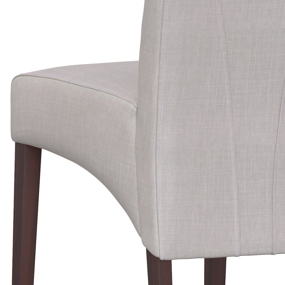 Avalon Solid Wood Deluxe Parson Dining Chair (Set Of 2) In Light Beige. Picture 4