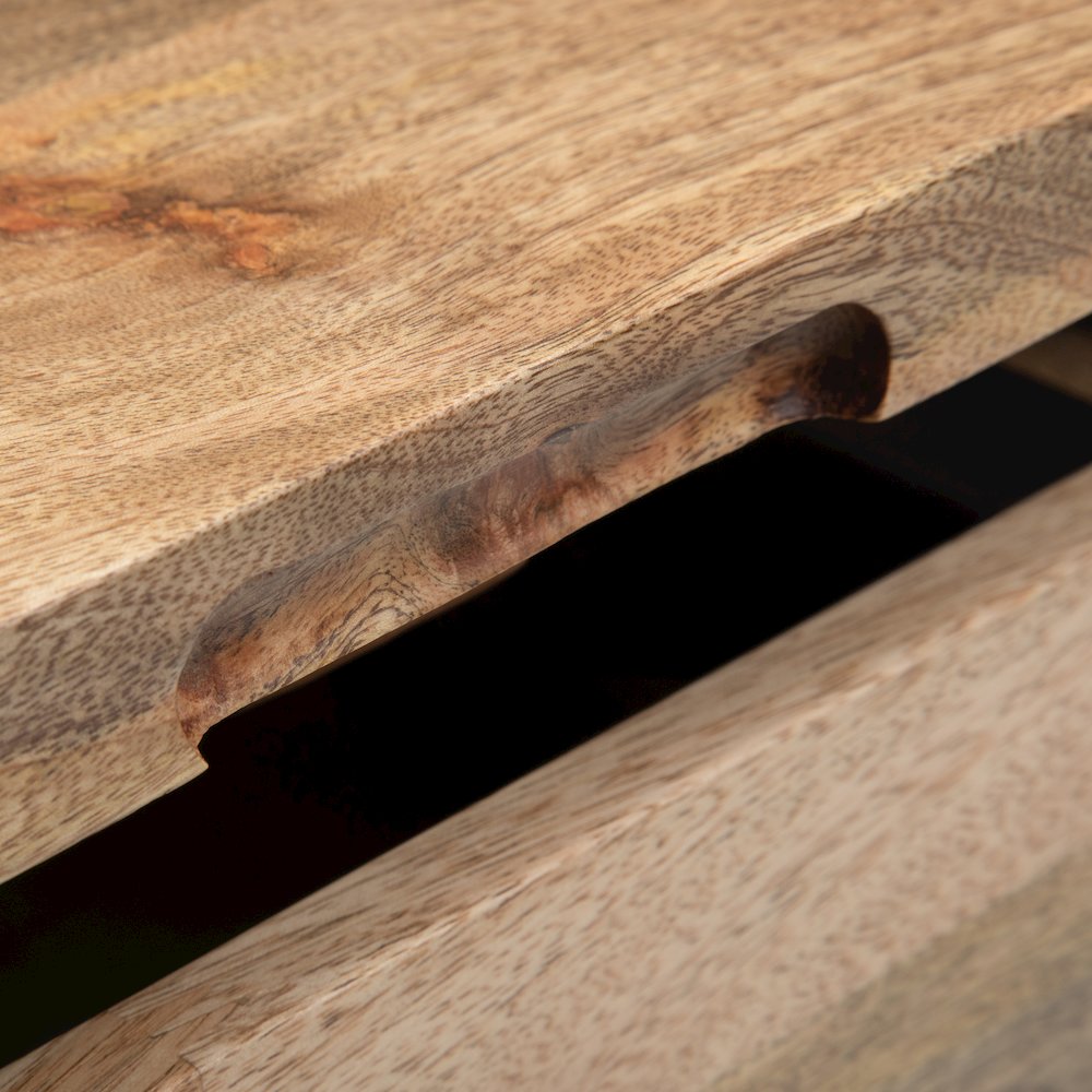 Hunter Solid Mango Wood Lift Top Square Coffee Table In Natural. Picture 2