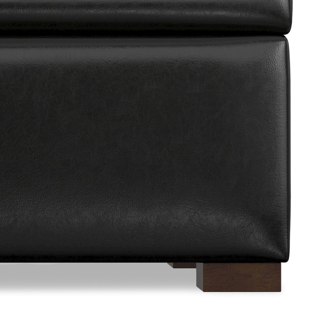 48 inch Wide Contemporary Rectangle Rectangular Storage Ottoman. Picture 6