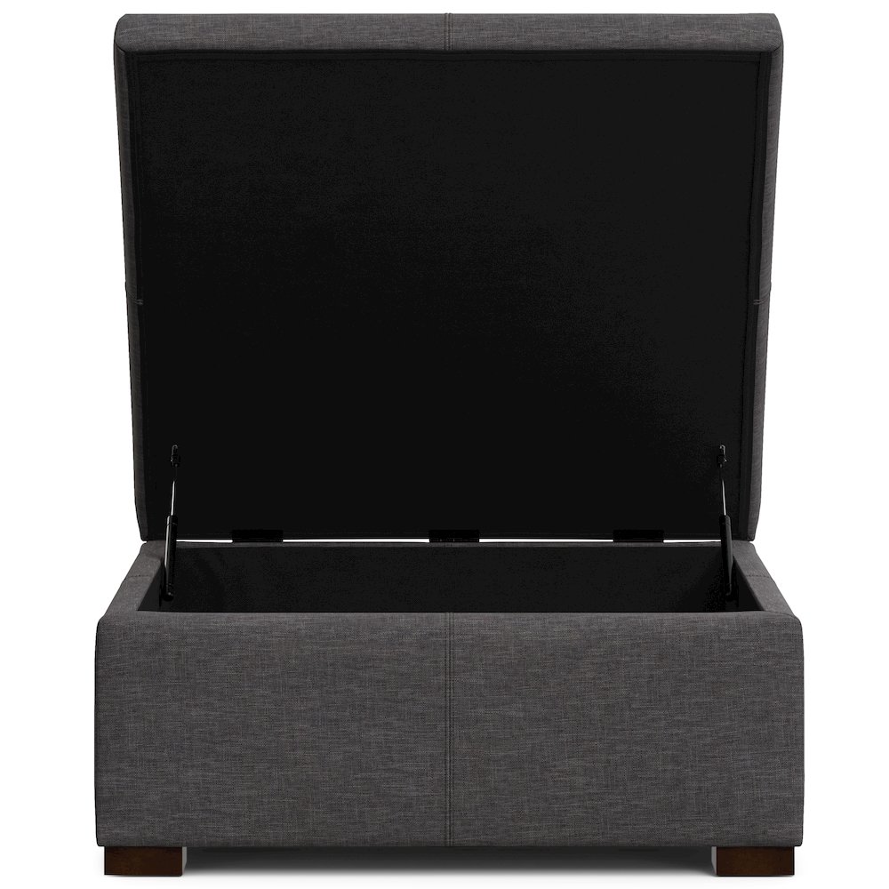 36 inch Wide Contemporary Square Square Coffee Table Storage Ottoman. Picture 3