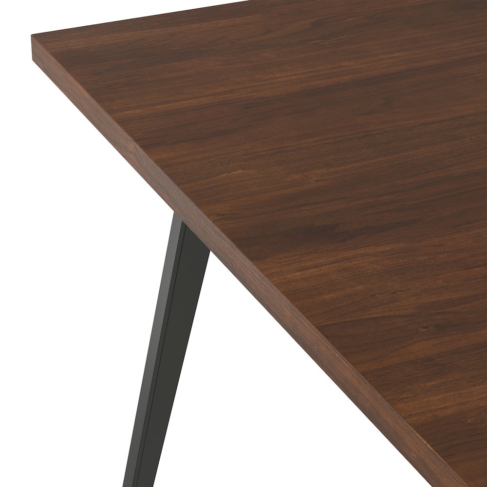 Lowry Square Dining Table In Walnut Veneer. Picture 7