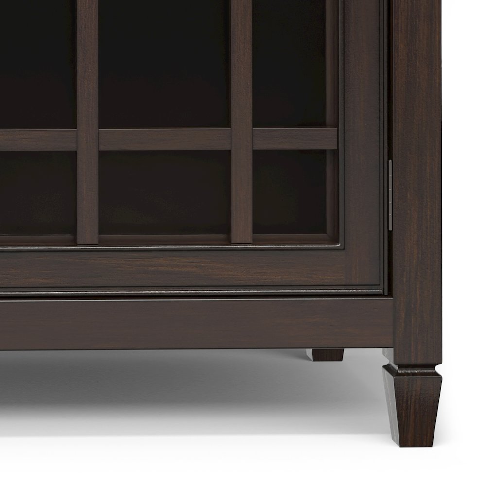 Connaught Solid Wood Wide Storage Cabinet Buffet In Chestnut Brown. Picture 3