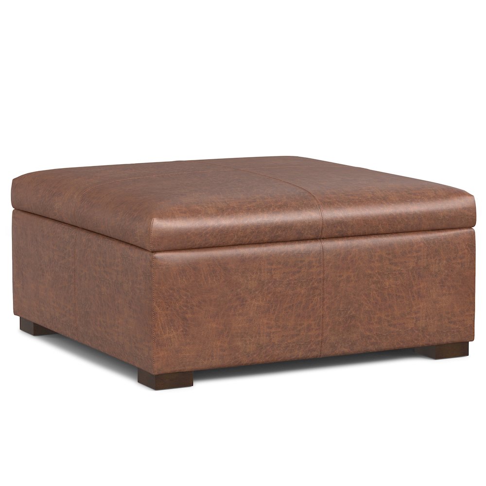 36 inch Wide Contemporary Square Square Coffee Table Storage Ottoman. Picture 2