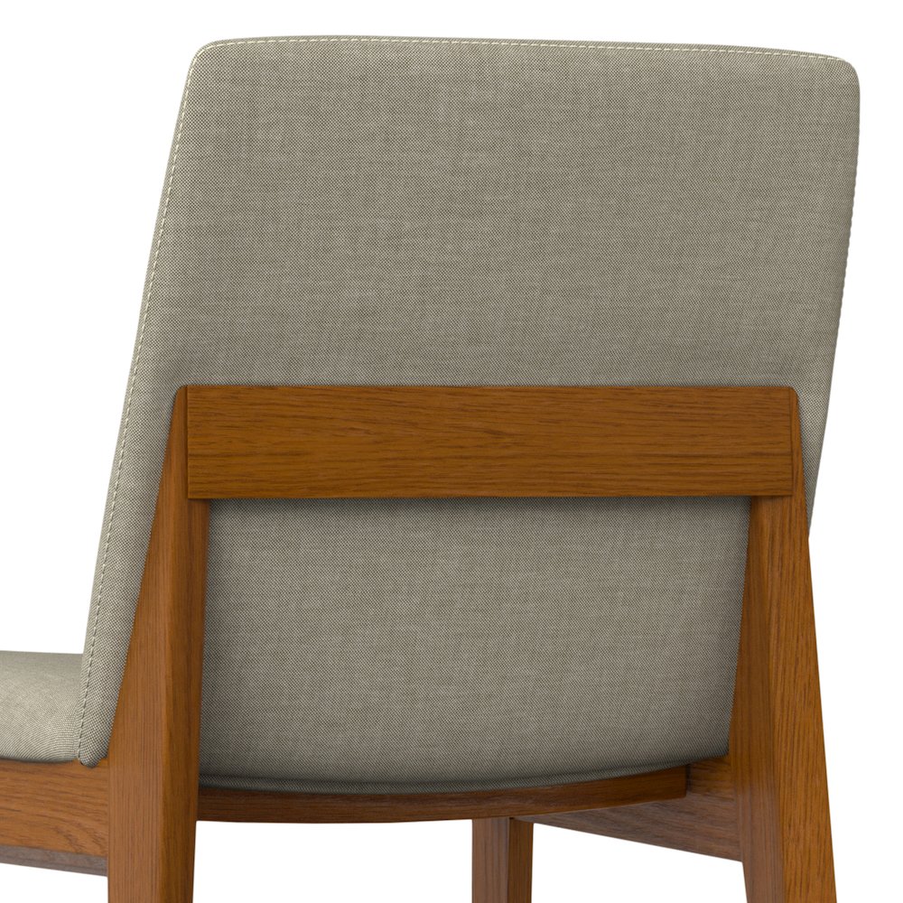 Selena Dining Chair (Set of 2) in Natural Linen Look Fabric. Picture 10