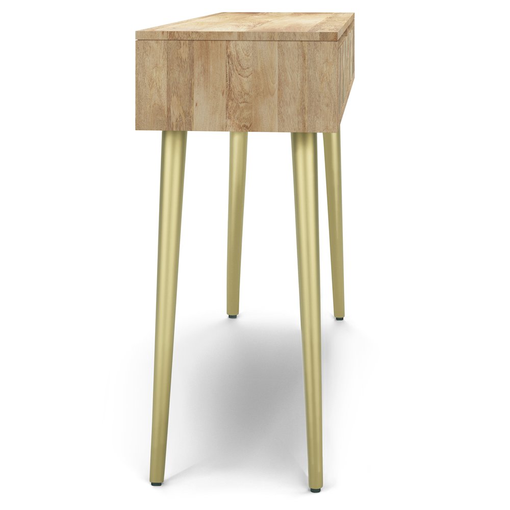 Jager Solid Mango Wood Console Table In Natural. Picture 3