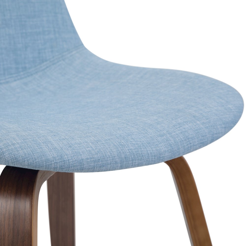 Counter Height Stool (Set Of 2) In Denim Grey Linen Look Fabric. Picture 2