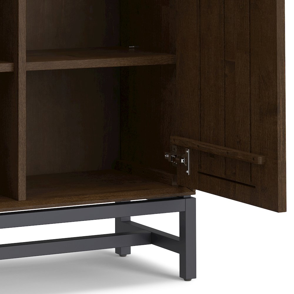 Banting Solid Hardwood Entryway Storage Cabinet In Walnut Brown. Picture 4