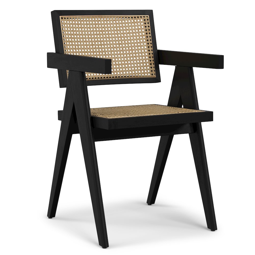 Regina Dining Arm Chair (Set of 2) in Black. Picture 5