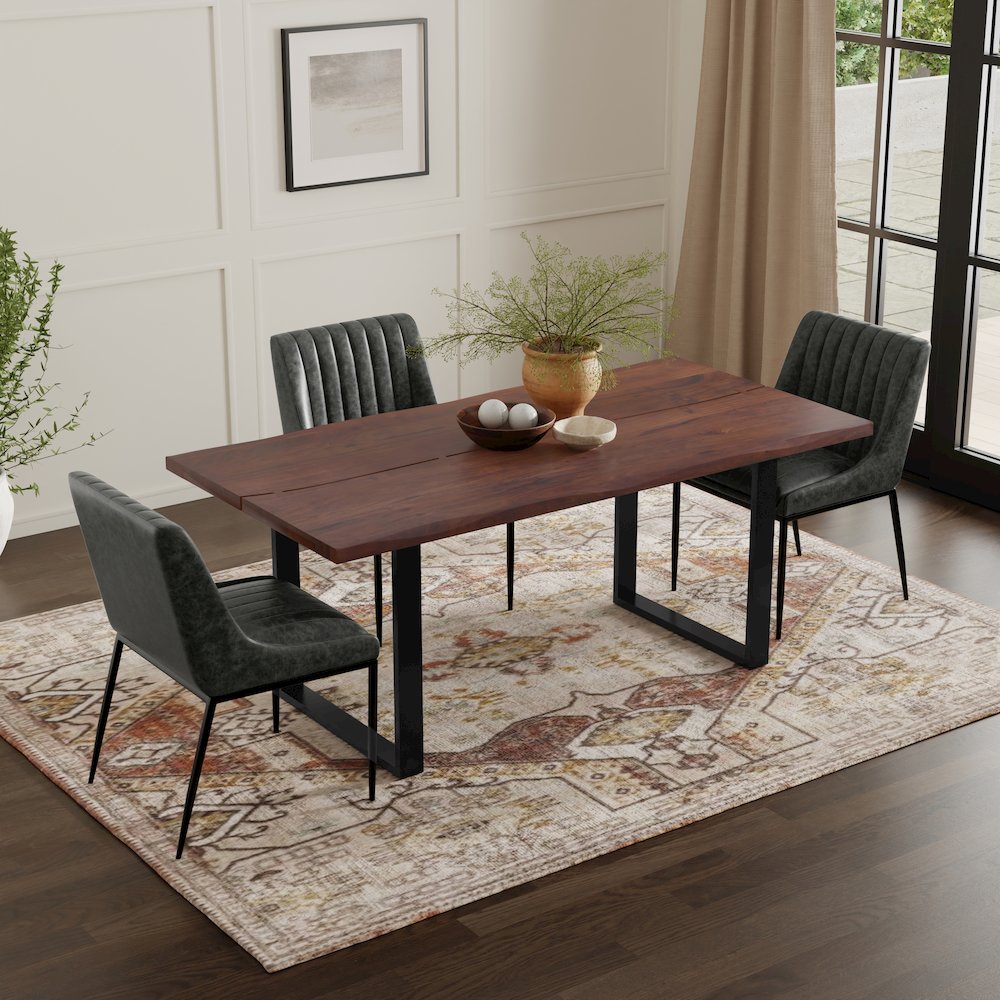 Fieldcrest Dining Table In Dark Walnut. Picture 2