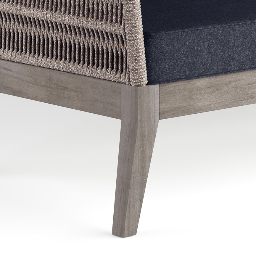 Santiago SOLID ACACIA WOOD Outdoor Sofa in Slate Grey. Picture 5
