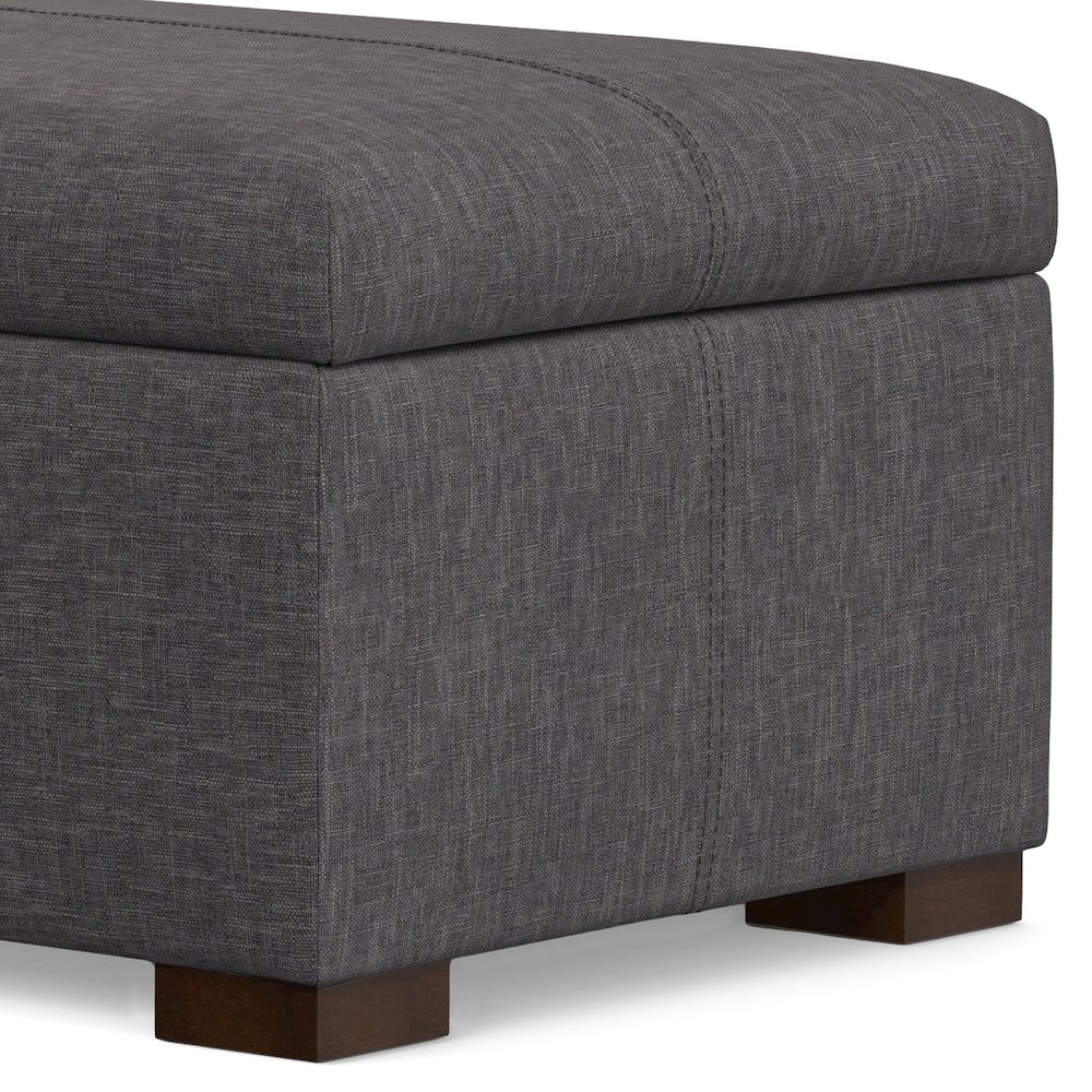 48 inch Wide Contemporary Rectangle Rectangular Storage Ottoman. Picture 3