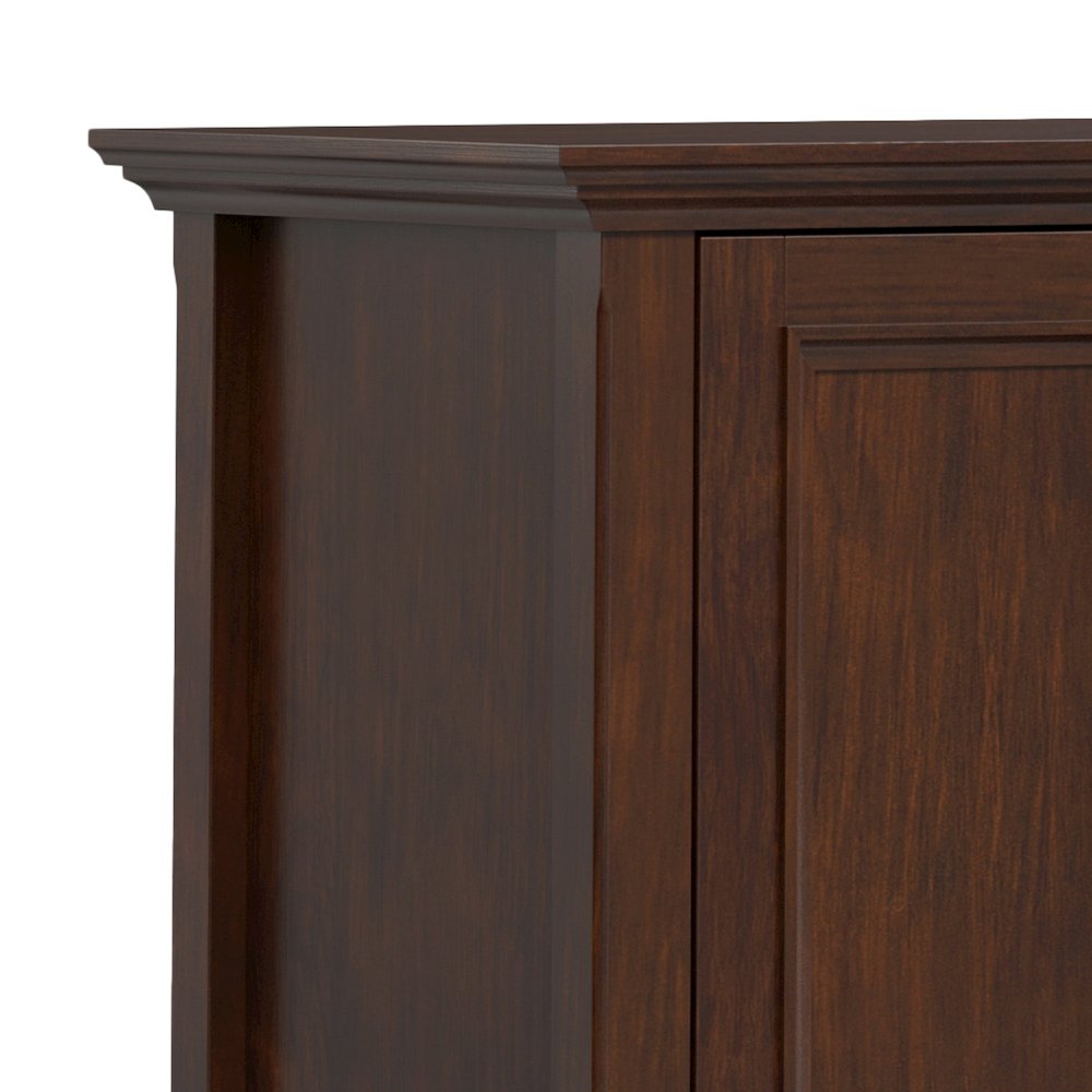 Amherst 72 inch Wide Solid Wood Transitional TV Stand in Russet Brown. Picture 2