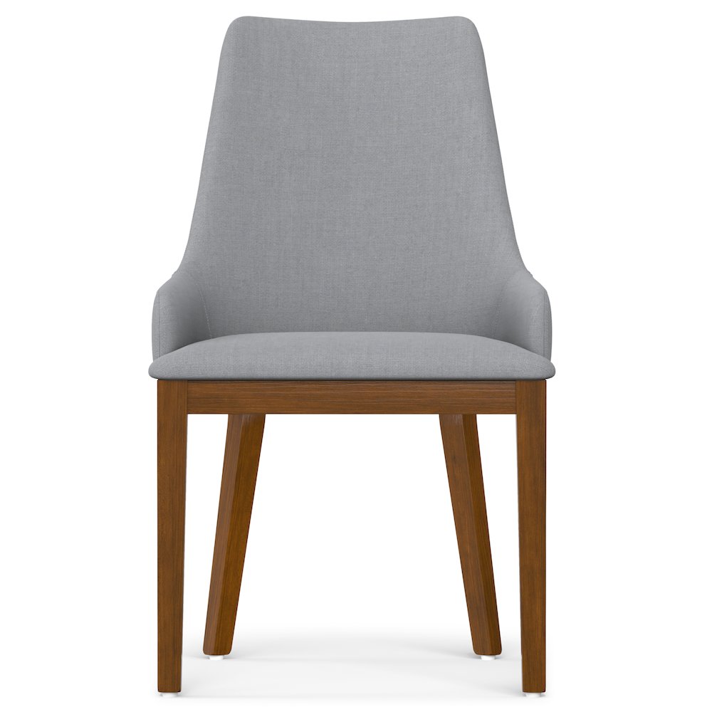 Stephanie Dining Chair (Set of 2) in Light Grey Linen Look Fabric. Picture 4