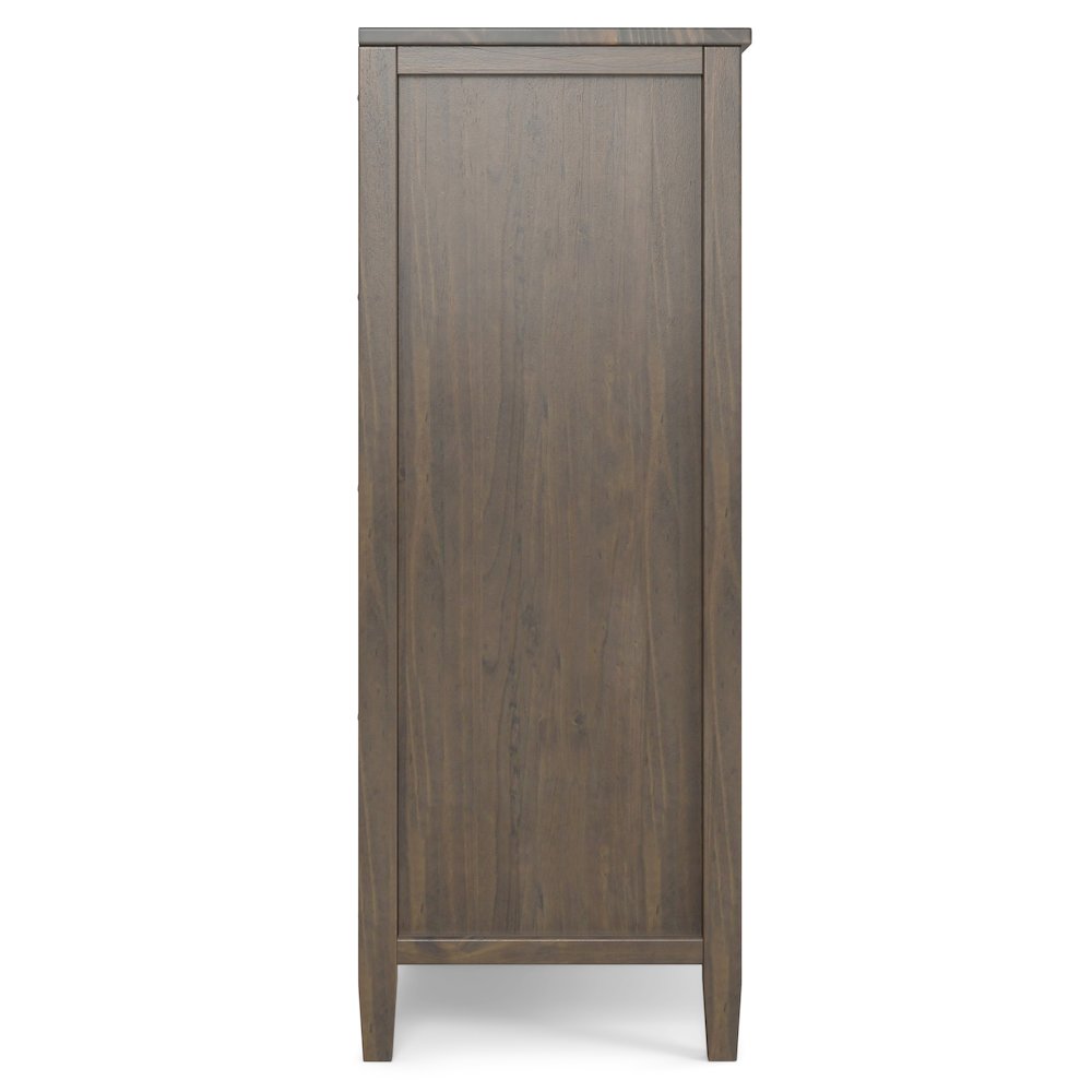 Ela Solid Wood Medium Storage Cabinet In Smoky Brown. Picture 2