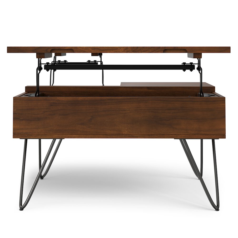 Hunter Lift Top Square Coffee Table In Walnut. Picture 2