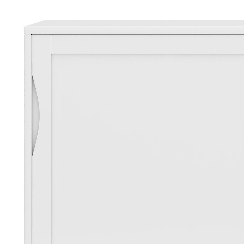 Harper Solid Hardwood Medium Storage Cabinet In White. Picture 2