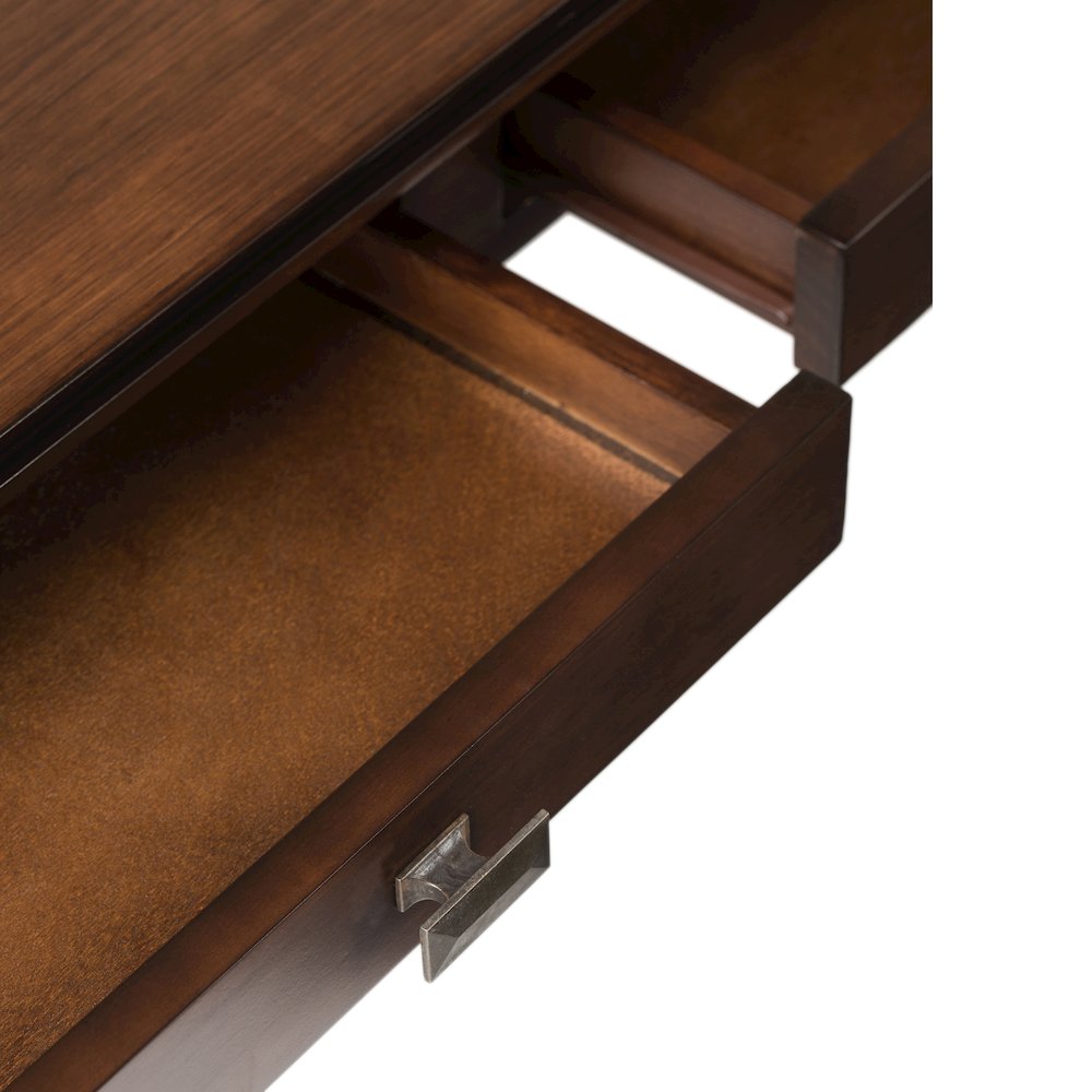 Artisan Solid Wood Coffee Table In Russet Brown. Picture 3