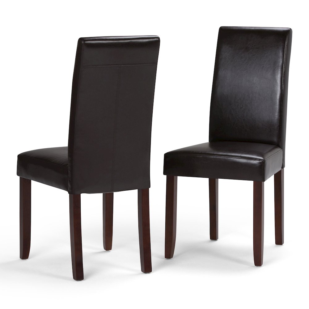 Acadian Solid Wood Parson Dining Chair (Set Of 2) In Tanners Brown. Picture 1