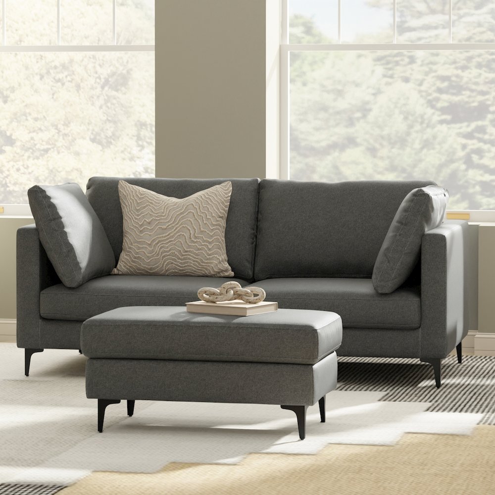 Ava 76-Inch Sofa In Tightly Woven Performance Fabric. Picture 5